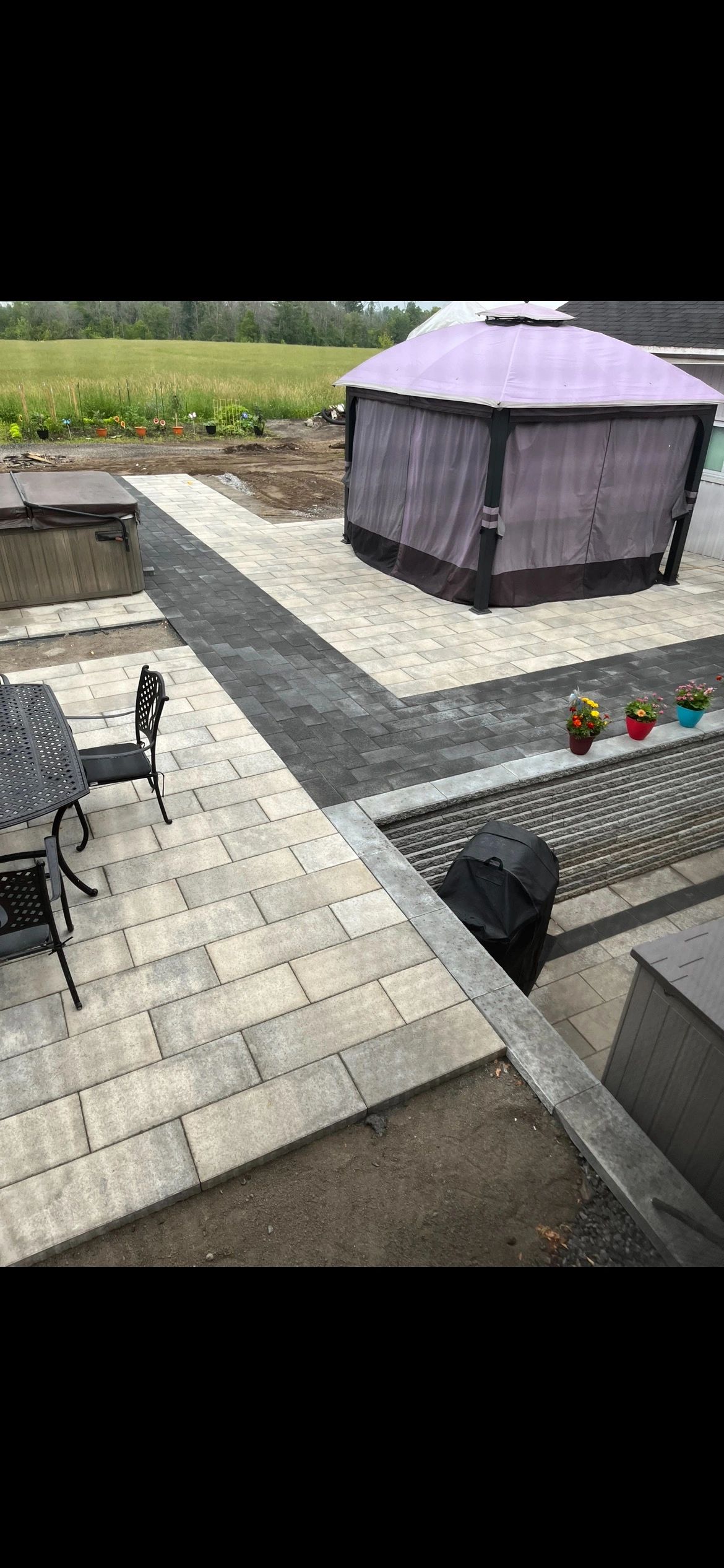 Patio en pavé résidentiel